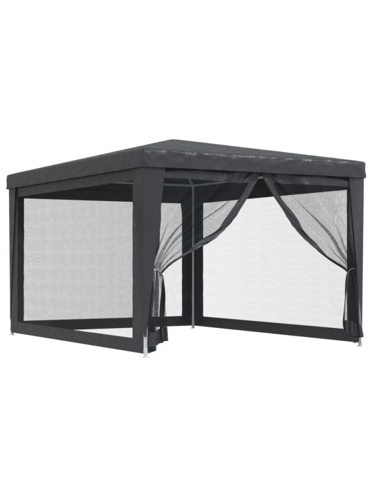Proginė palapinė su 4 sienomis, antracito, 3x4m, HDPE
