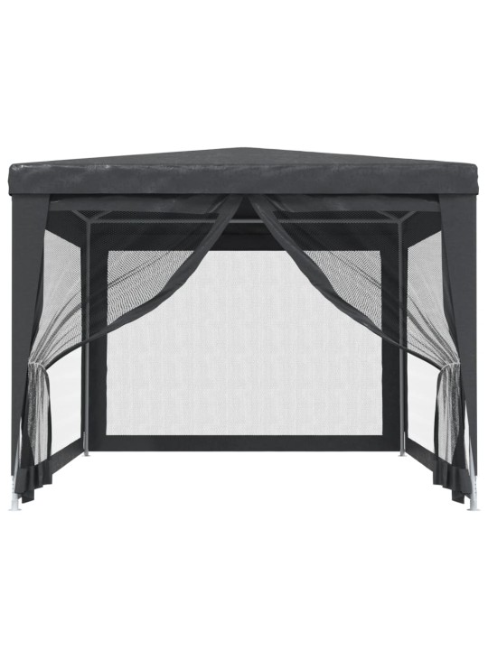 Proginė palapinė su 4 sienomis, antracito, 3x4m, HDPE