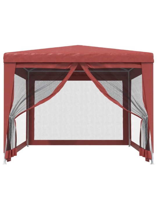 Proginė palapinė su 4 tinklinėmis sienomis, raudona, 3x4m, HDPE