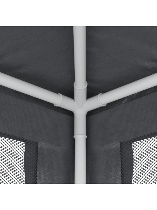 Proginė palapinė su 6 sienomis, antracito, 3x6m, HDPE