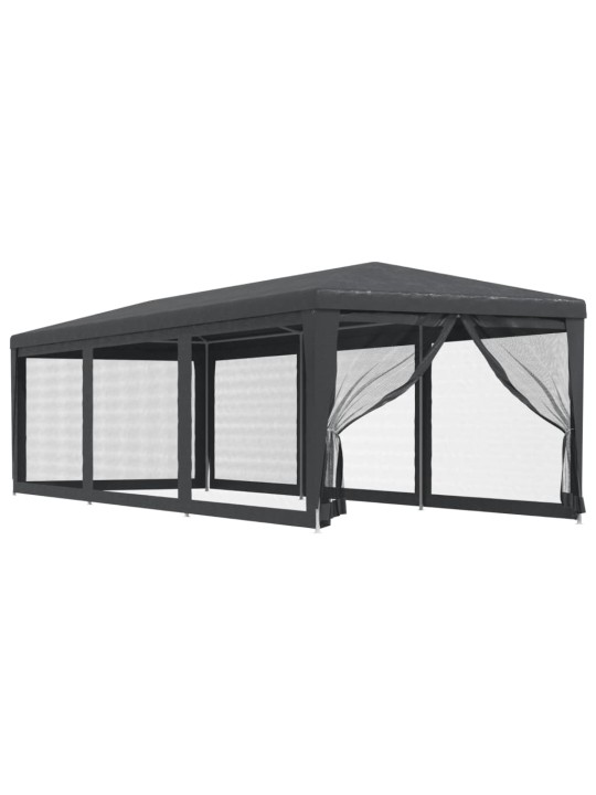 Proginė palapinė su 8 sienomis, antracito, 3x9m, HDPE