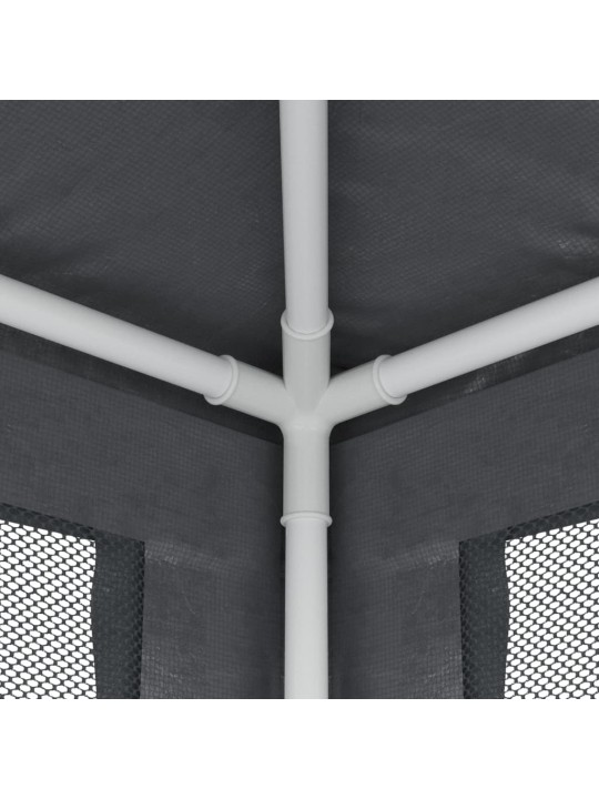 Proginė palapinė su 8 sienomis, antracito, 3x9m, HDPE
