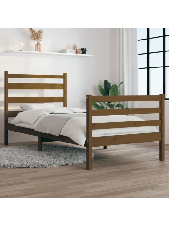 Lovos rėmas, medaus rudas, 90x200cm, pušies medienos masyvas