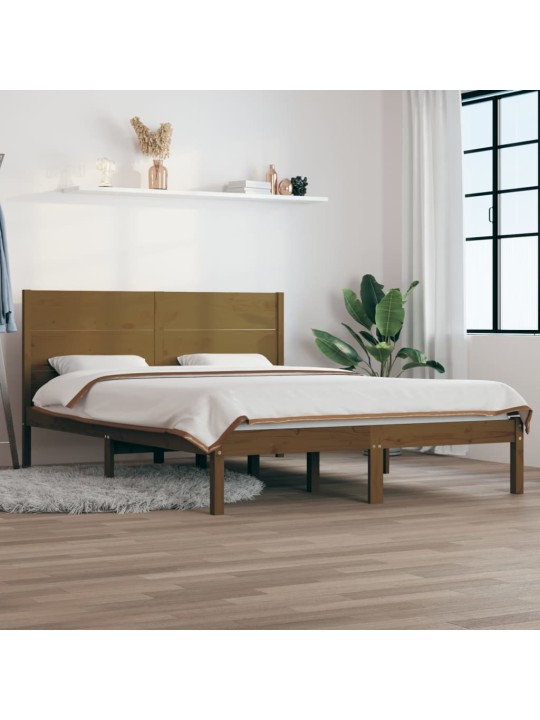 Lovos rėmas, medaus rudas, 120x200cm, pušies medienos masyvas