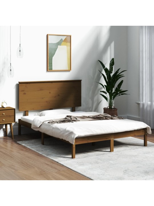 Lovos rėmas, medaus rudas, 120x200cm, pušies medienos masyvas