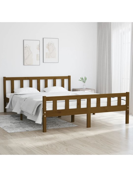Lovos rėmas, medaus rudas, 150x200cm, medienos masyvas, didelis