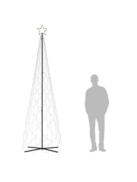 Kalėdų eglutė, 100x300cm, kūgio formos, 500 šiltų baltų LED