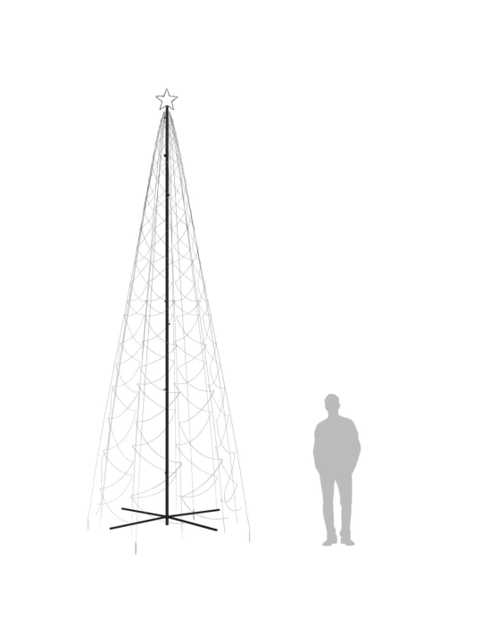 Kalėdų eglutė, 160x500cm, kūgio formos, 1400 šaltų baltų LED
