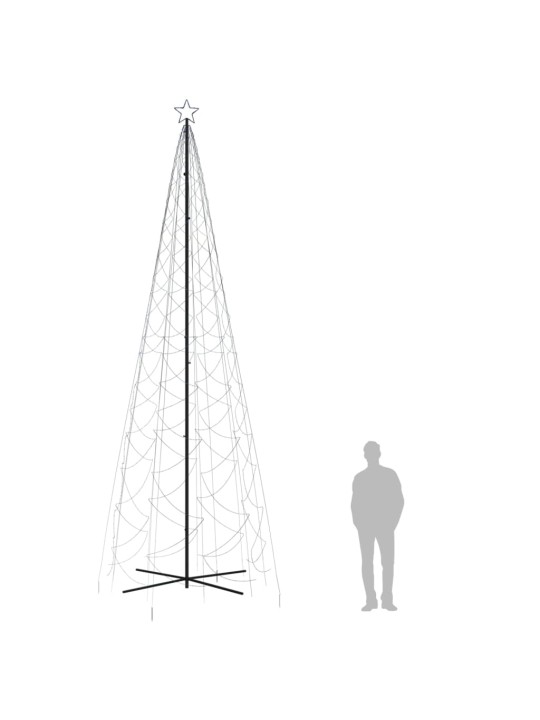 Kalėdų eglutė, 160x500cm, kūgio formos, 1400 mėlynų LED