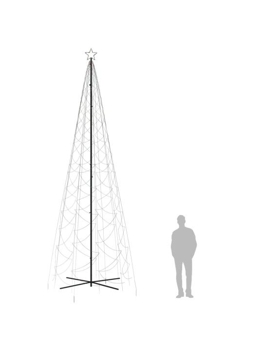Kalėdų eglutė, 160x500cm, kūgio formos, 1400 spalvotų LED