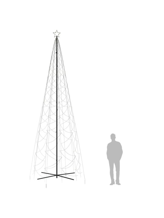 Kalėdų eglutė, 160x500cm, kūgio formos, 1400 šiltų baltų LED
