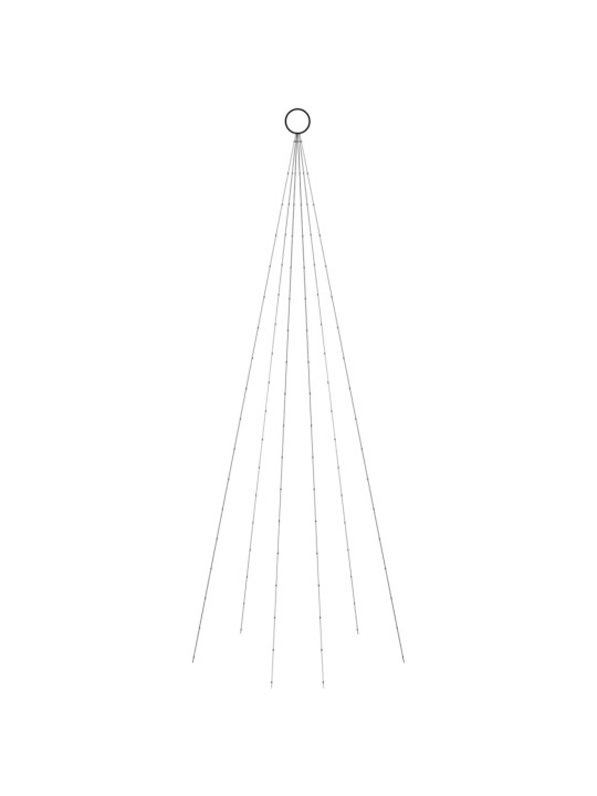 Kalėdų eglutė ant vėliavos stiebo, 180cm, 108 mėlynos LED