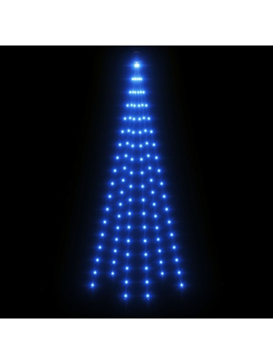 Kalėdų eglutė ant vėliavos stiebo, 180cm, 108 mėlynos LED