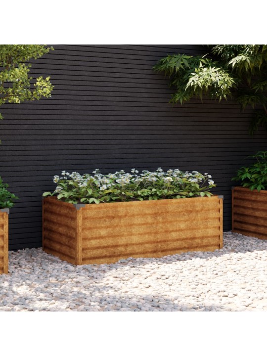 Aukštas sodo lovelis, 100x50x36cm, Corten plienas