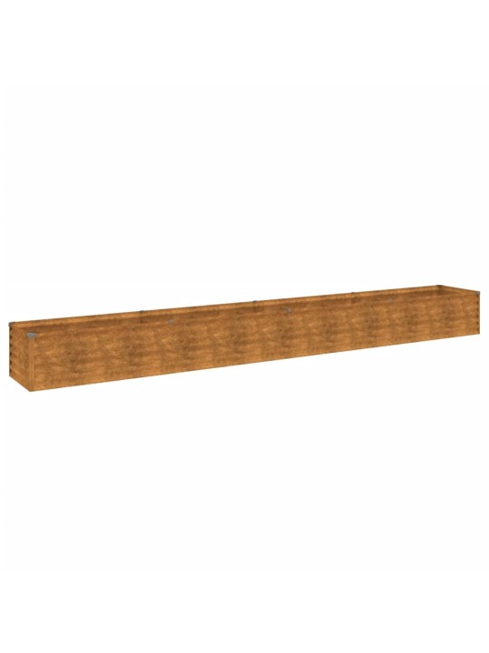 Aukštas sodo lovelis, 386x50x36cm, Corten plienas