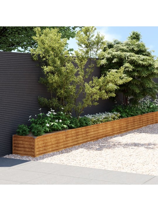 Aukštas sodo lovelis, 770x50x36cm, Corten plienas