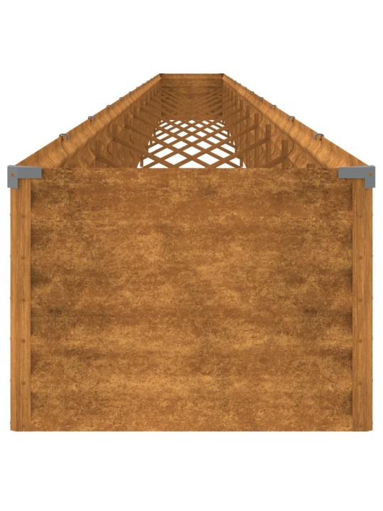 Aukštas sodo lovelis, 1152x50x36cm, Corten plienas