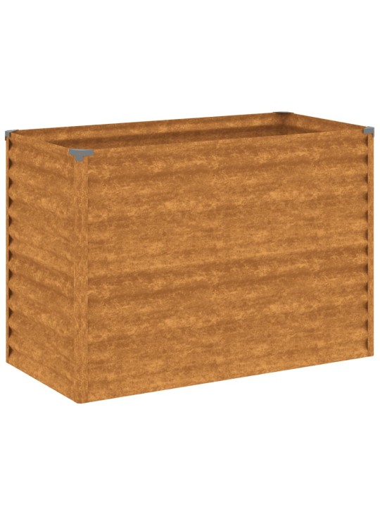 Aukštas sodo lovelis, 100x50x69cm, Corten plienas