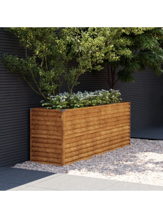 Aukštas sodo lovelis, 196x50x69cm, Corten plienas