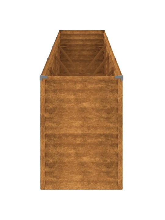 Aukštas sodo lovelis, 385x50x69cm, Corten plienas
