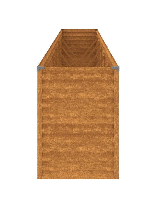 Aukštas sodo lovelis, 578x50x69cm, Corten plienas