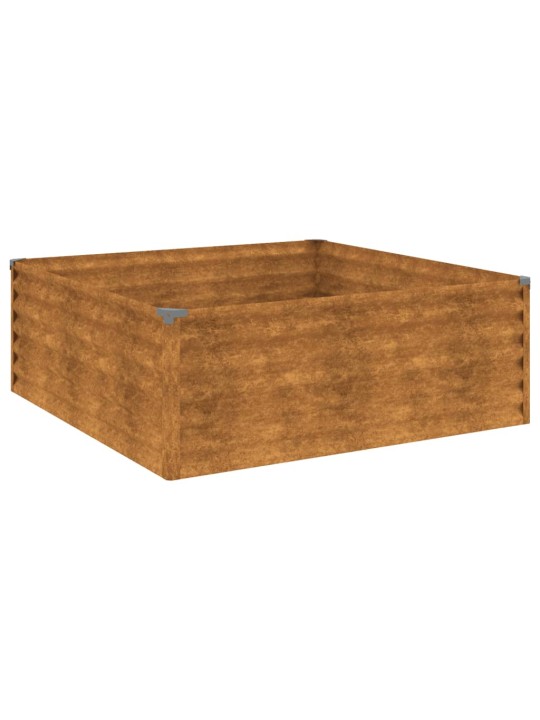 Aukštas sodo lovelis, 100x100x36cm, Corten plienas