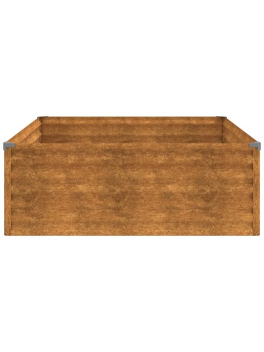 Aukštas sodo lovelis, 100x100x36cm, Corten plienas