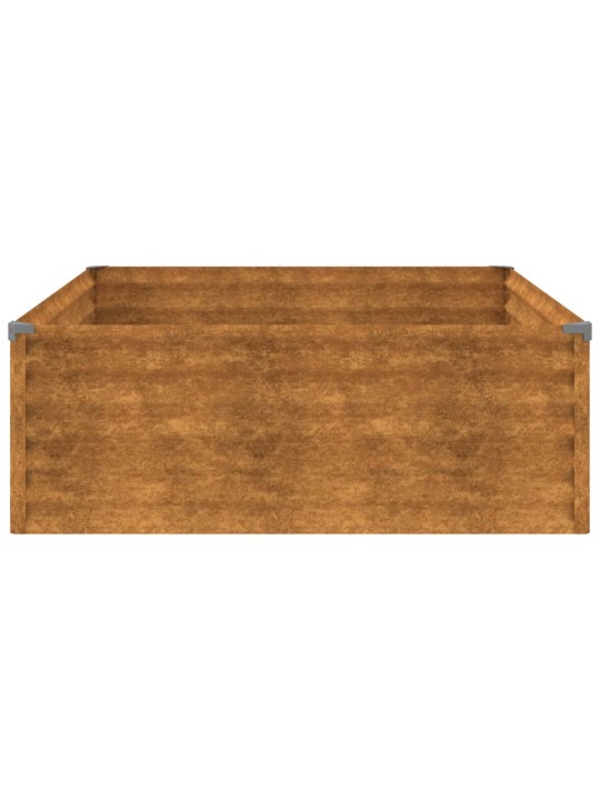 Aukštas sodo lovelis, 100x100x36cm, Corten plienas