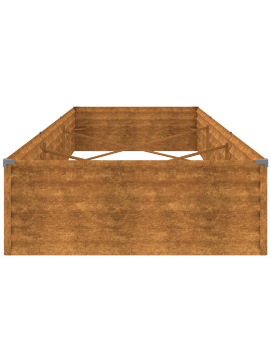 Aukštas sodo lovelis, 291x100x36cm, Corten plienas