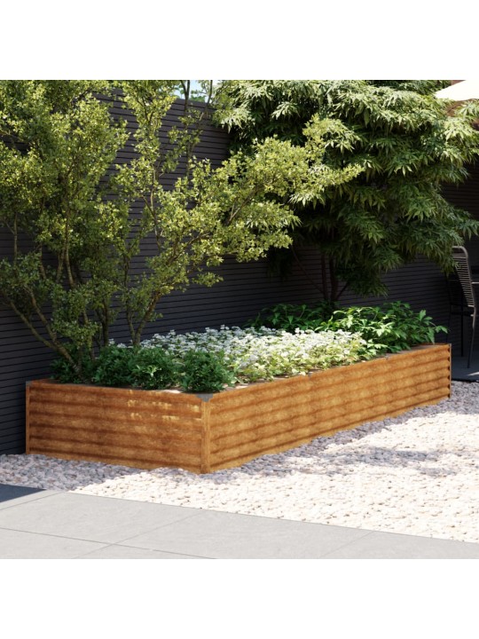 Aukštas sodo lovelis, 291x100x36cm, Corten plienas