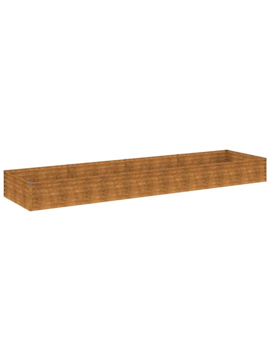 Aukštas sodo lovelis, 387x100x36cm, Corten plienas