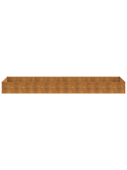 Aukštas sodo lovelis, 387x100x36cm, Corten plienas