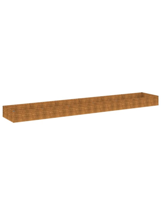Aukštas sodo lovelis, 579x100x36cm, Corten plienas