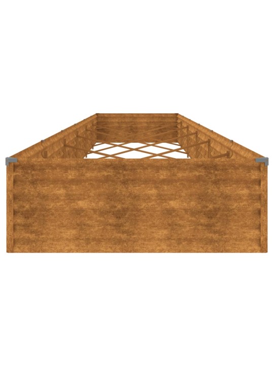 Aukštas sodo lovelis, 579x100x36cm, Corten plienas