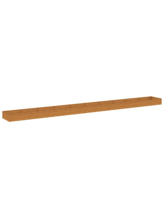 Aukštas sodo lovelis, 960x100x36cm, Corten plienas