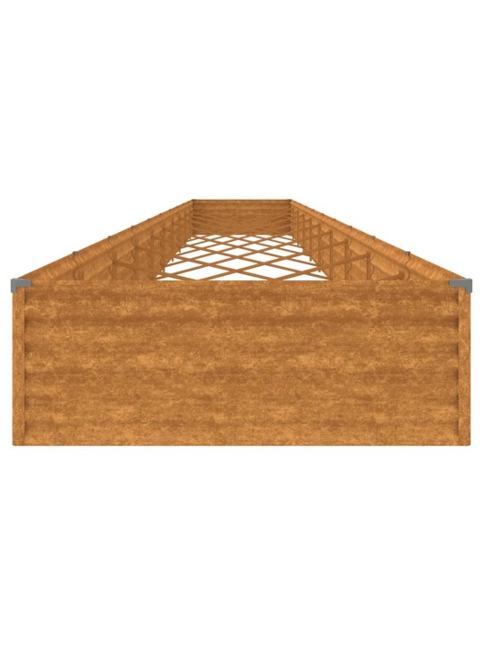 Aukštas sodo lovelis, 960x100x36cm, Corten plienas