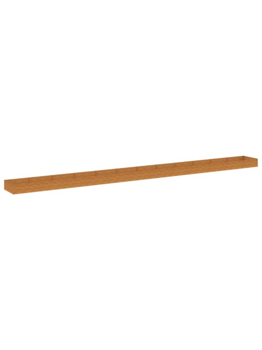 Aukštas sodo lovelis, 1150x100x36cm, Corten plienas