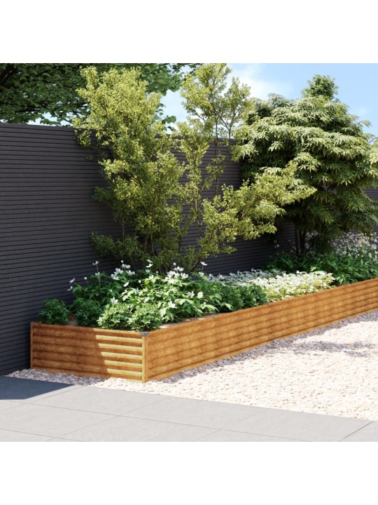 Aukštas sodo lovelis, 1150x100x36cm, Corten plienas