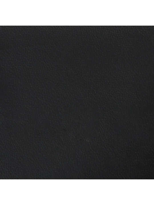 Sienų plokštės, 12vnt., juodos, 30x15cm, dirbtinė oda, 0,54m²