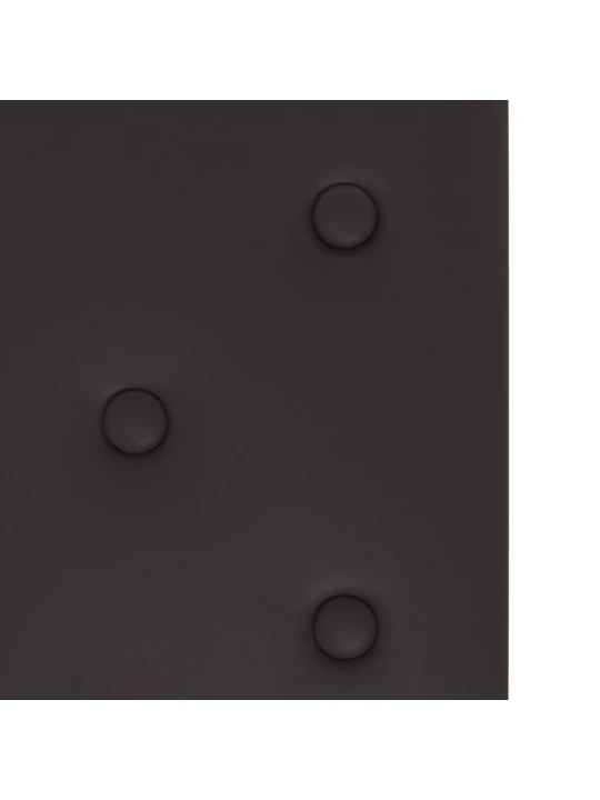 Sienų plokštės, 12vnt., juodos, 90x30cm, dirbtinė oda, 3,24m²