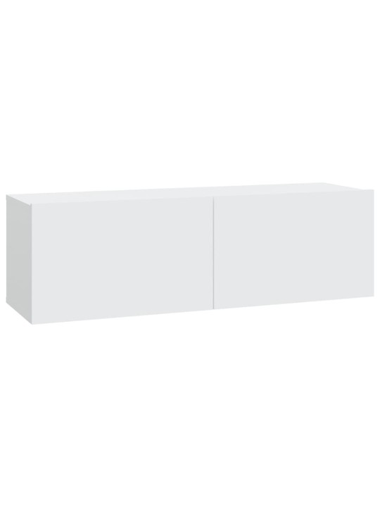 Televizoriaus spintelės, 2vnt., baltos, 100x30x30cm, mediena