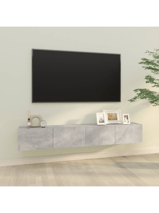 Televizoriaus spintelės, 2vnt., pilkos, 100x30x30cm, mediena