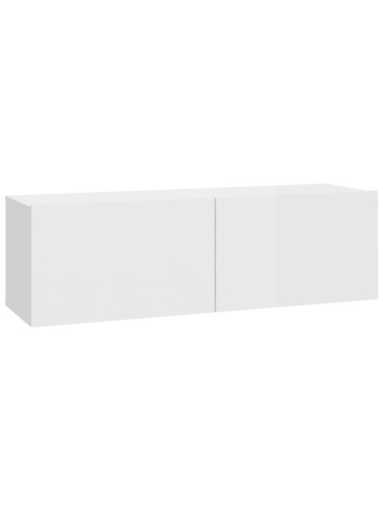 Televizoriaus spintelės, 2vnt., baltos, 100x30x30cm, mediena