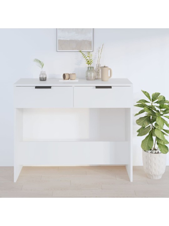 Konsolinis staliukas, baltas, 90x36x75cm, apdirbta mediena