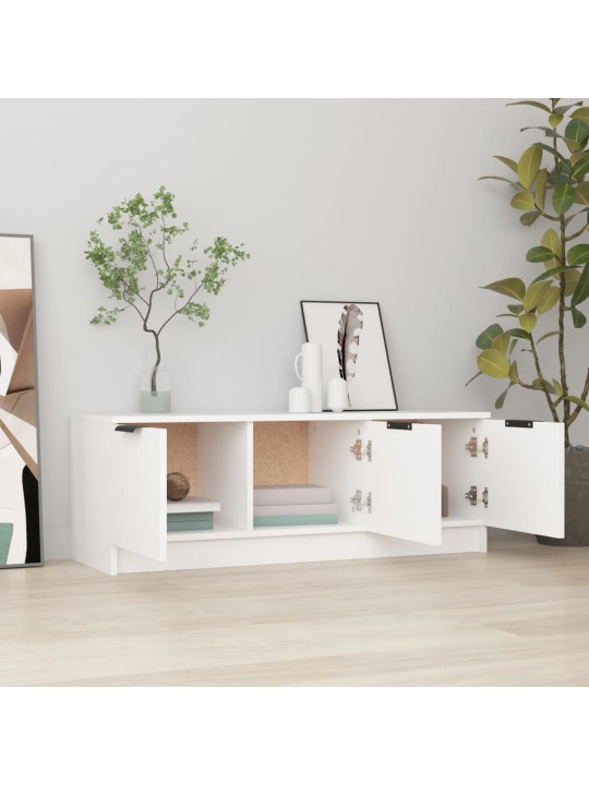 Televizoriaus spintelė, balta, 102x35x36,5cm, apdirbta mediena
