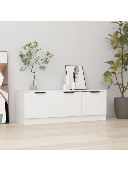Televizoriaus spintelė, balta, 102x35x36,5cm, apdirbta mediena
