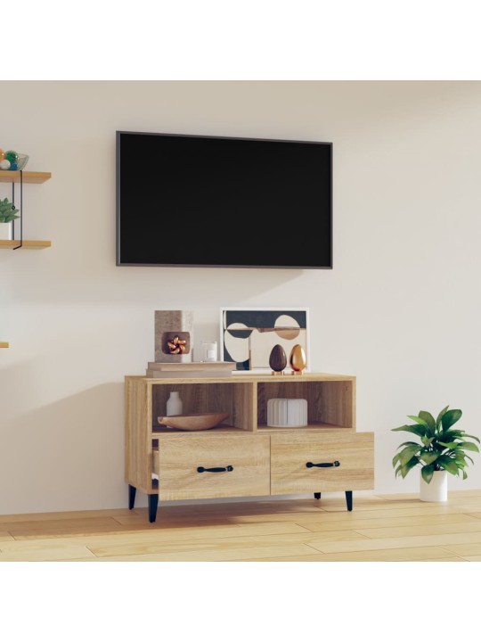 Televizoriaus spintelė, ąžuolo, 80x36x50cm, apdirbta mediena