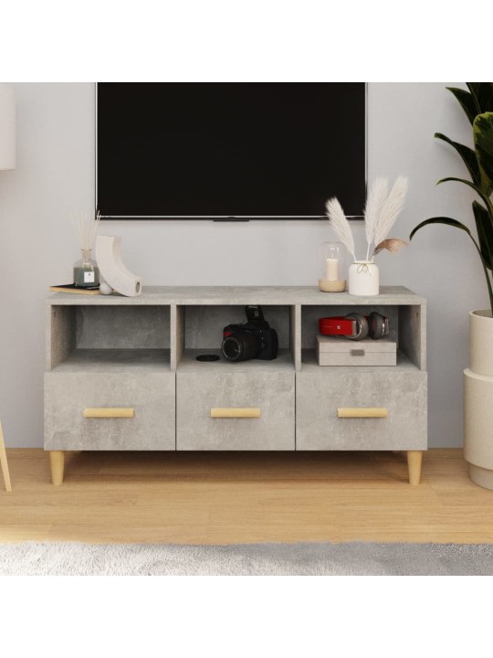 Televizoriaus spintelė, betono pilka, 102x36x50cm, mediena