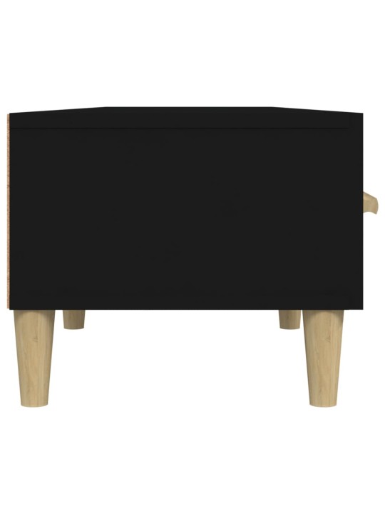 Televizoriaus spintelė, juoda, 150x34,5x30cm, apdirbta mediena