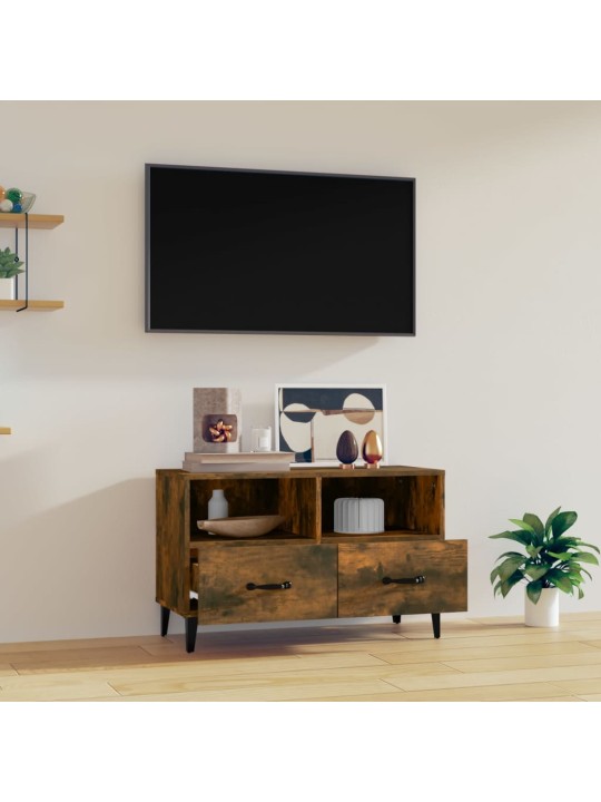 Televizoriaus spintelė, dūminio ąžuolo, 80x36x50cm, mediena